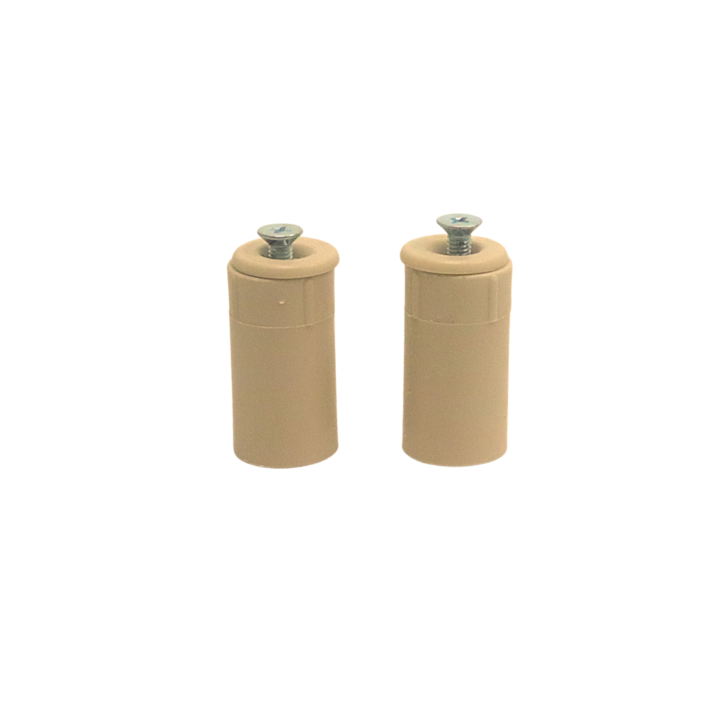 Rollladenstopper 42 mm – 2er Set Anschlagstopper für Rollläden (Weiß, Grau, Beige, Braun)